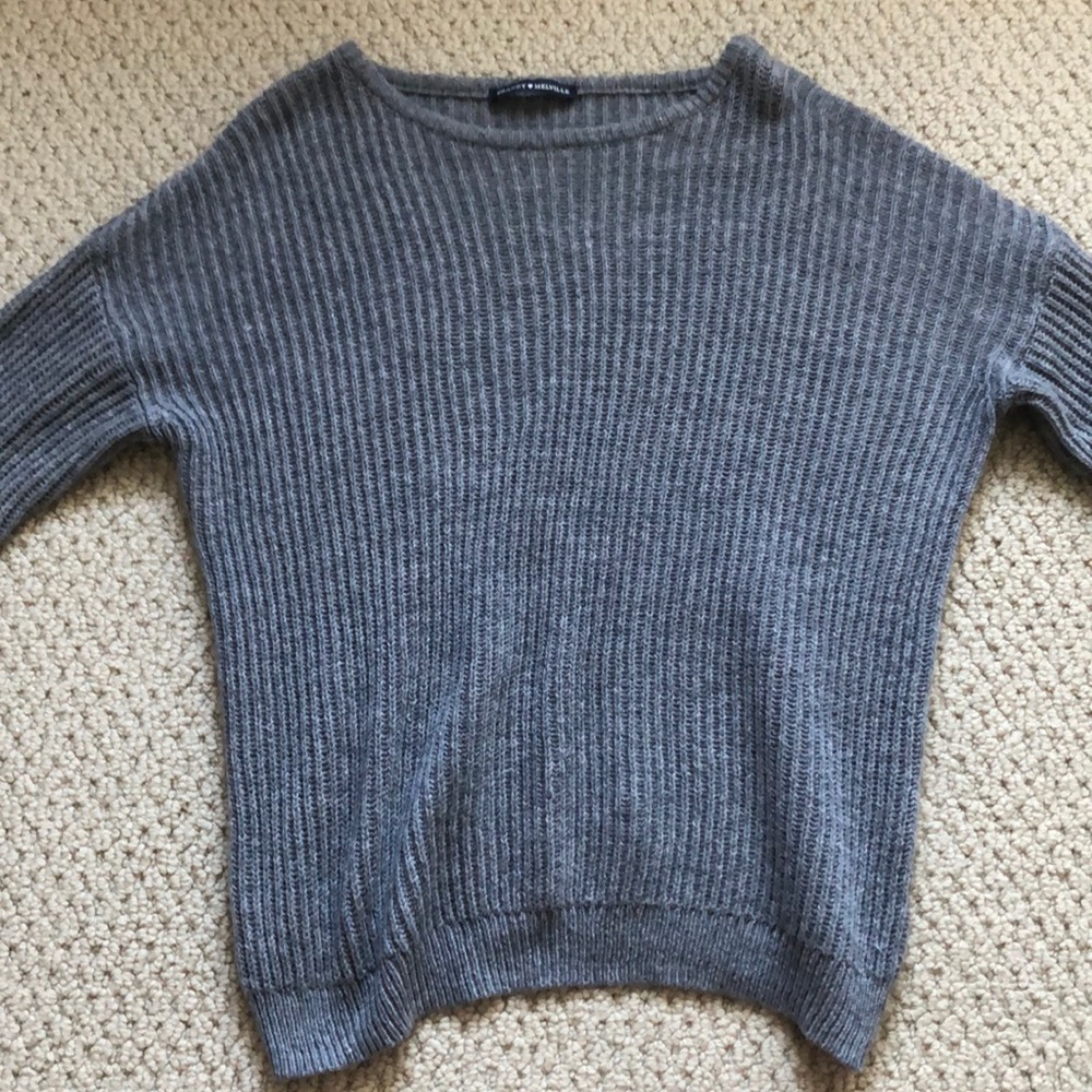 NEVER WORN: Brandy Melville Grey Chunky Sweater